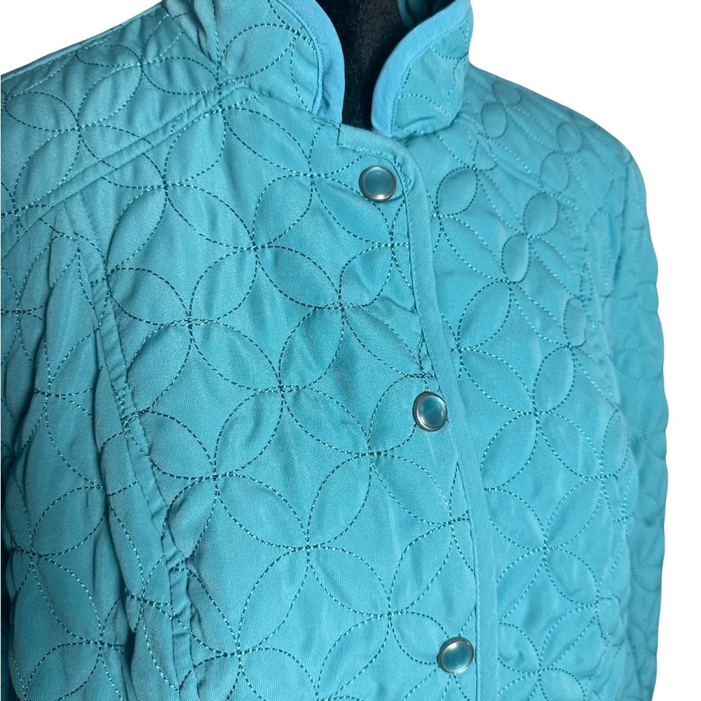 Beautiful Pattern Stitch Button Down Blue Vintage… - image 2